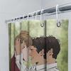 Romantic Couple Shower Curtain Vintage Floral Pattern Bathroom Decor Art Print Waterproof Home Textile Fabric