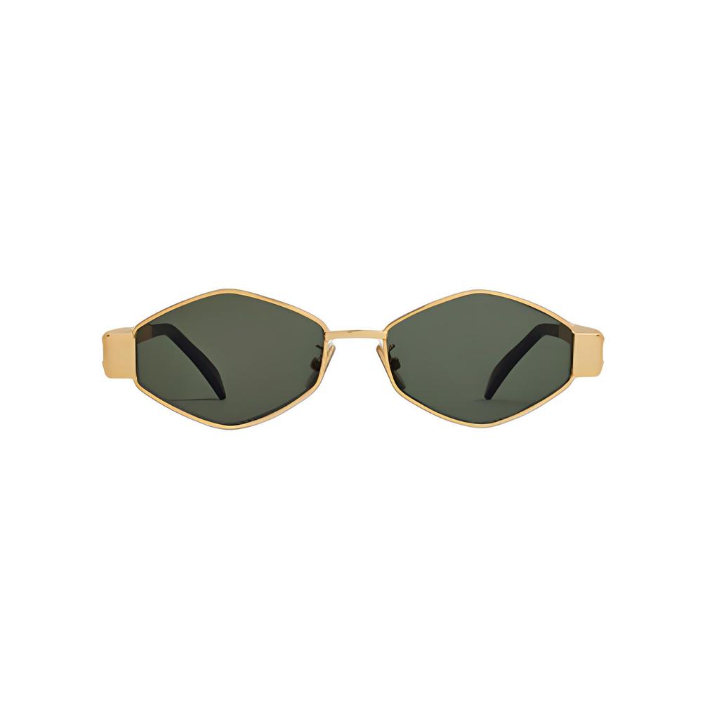 Celine Occhiali da Sole con Montatura Irregolare in Lega con Logo Triomphe Donna Occhiali da Sole Oro 4S254CMLB-35SG