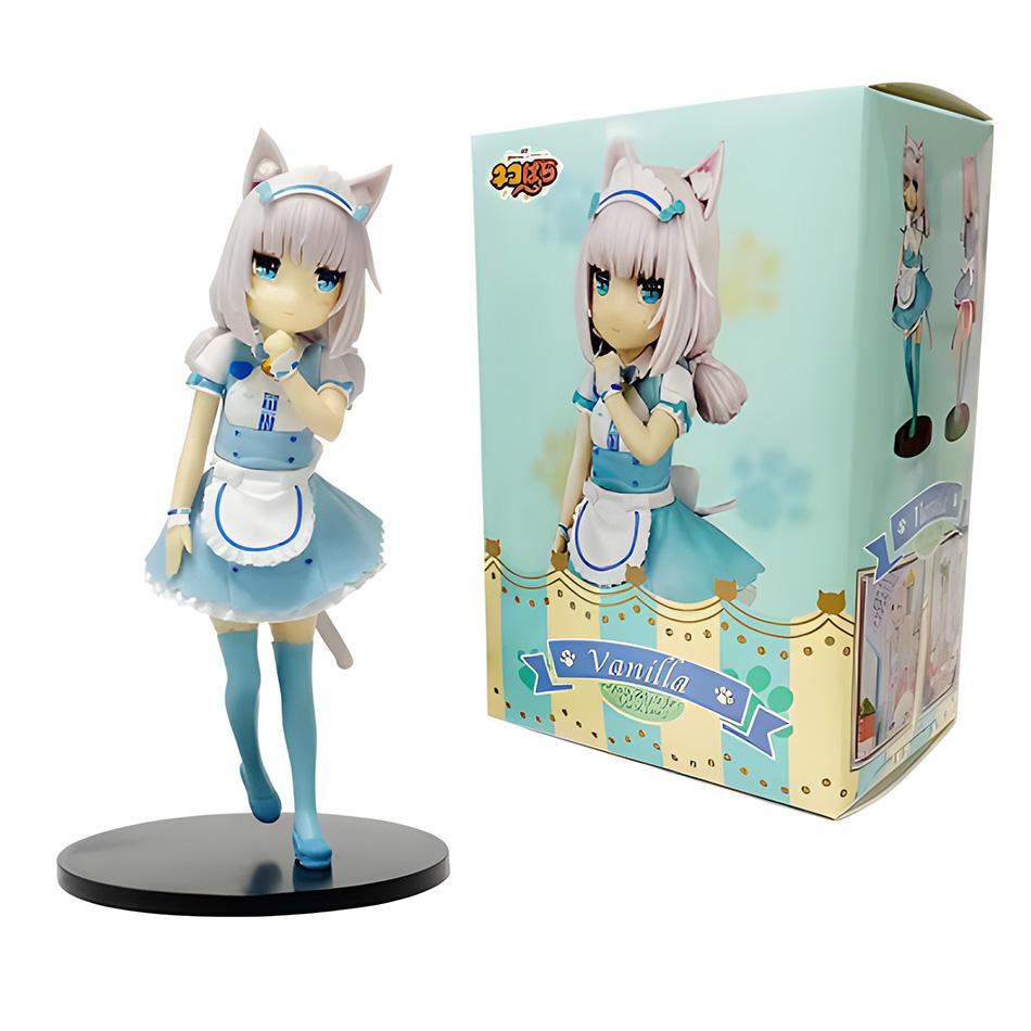 2 uds 18cm  figura de anime kawaii chica chocolate Linda figura de acción sirvienta vainilla colección de figuras modelo