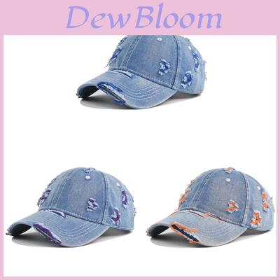 Vintage Distressed Denim Baseball Cap With Sun Protection For Casual Wear