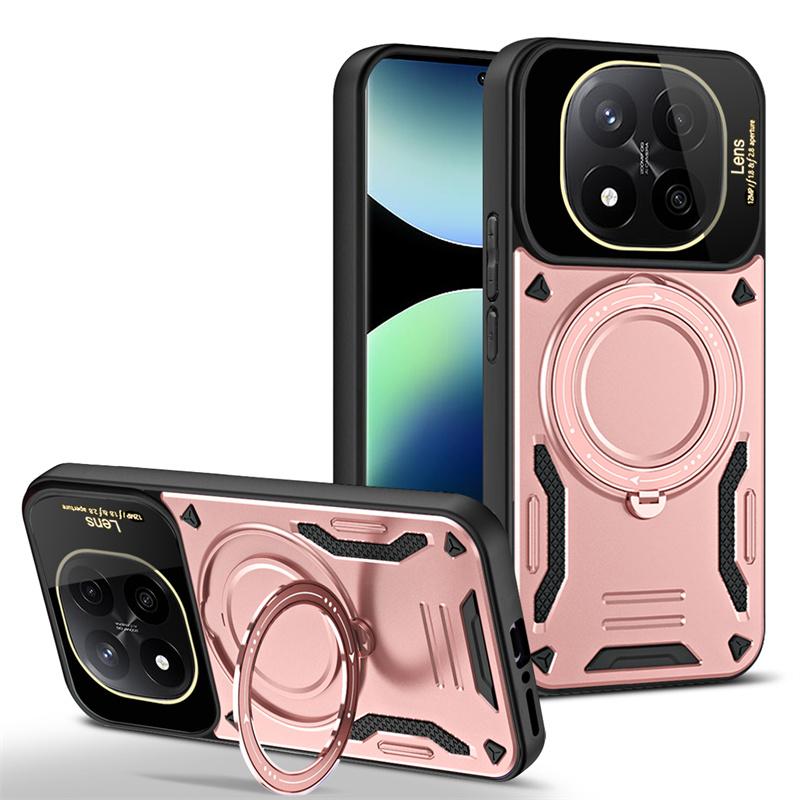 For Xiaomi Redmi Note 14 Pro Plus 5G Case Car Magnetic Ring Holder Phone Case for Redmi Note14 Pro + Plus 5G Armor Back Cover