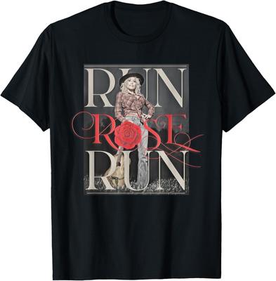 Run Rose Run Gitarre Dolly Parton T-Shirt