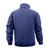 Men's Lined Padded Jacket with Stand Collar Loose Fit Winter Coat