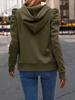 Women's 2024 Autumn/Winter Stacked Collar Hooded Solid Pullover Sweatshirt