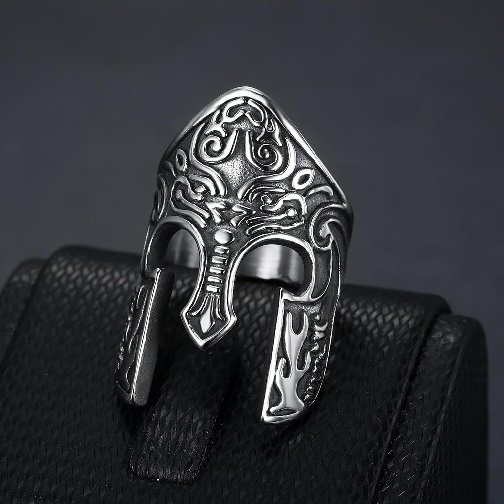 Spartaner Maske Herren Titanstahl Ring
