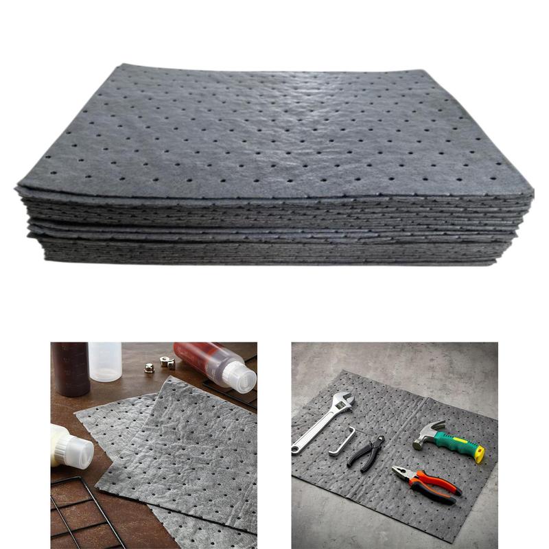 50 Pieces Oil Absorbent Pad Water Absorbent Mat Cleaning Tool Oil Suction Cotton for Home Hotel Basement Kitchen Range Hood