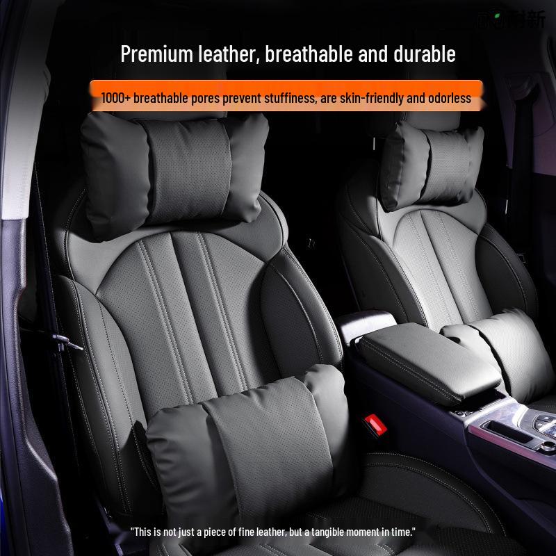 Leather Headrest Cover for Buick GL8, Encore Plus, Lingshang E5, Avia, Regal, Lu Zun, Angke Qi, and Century