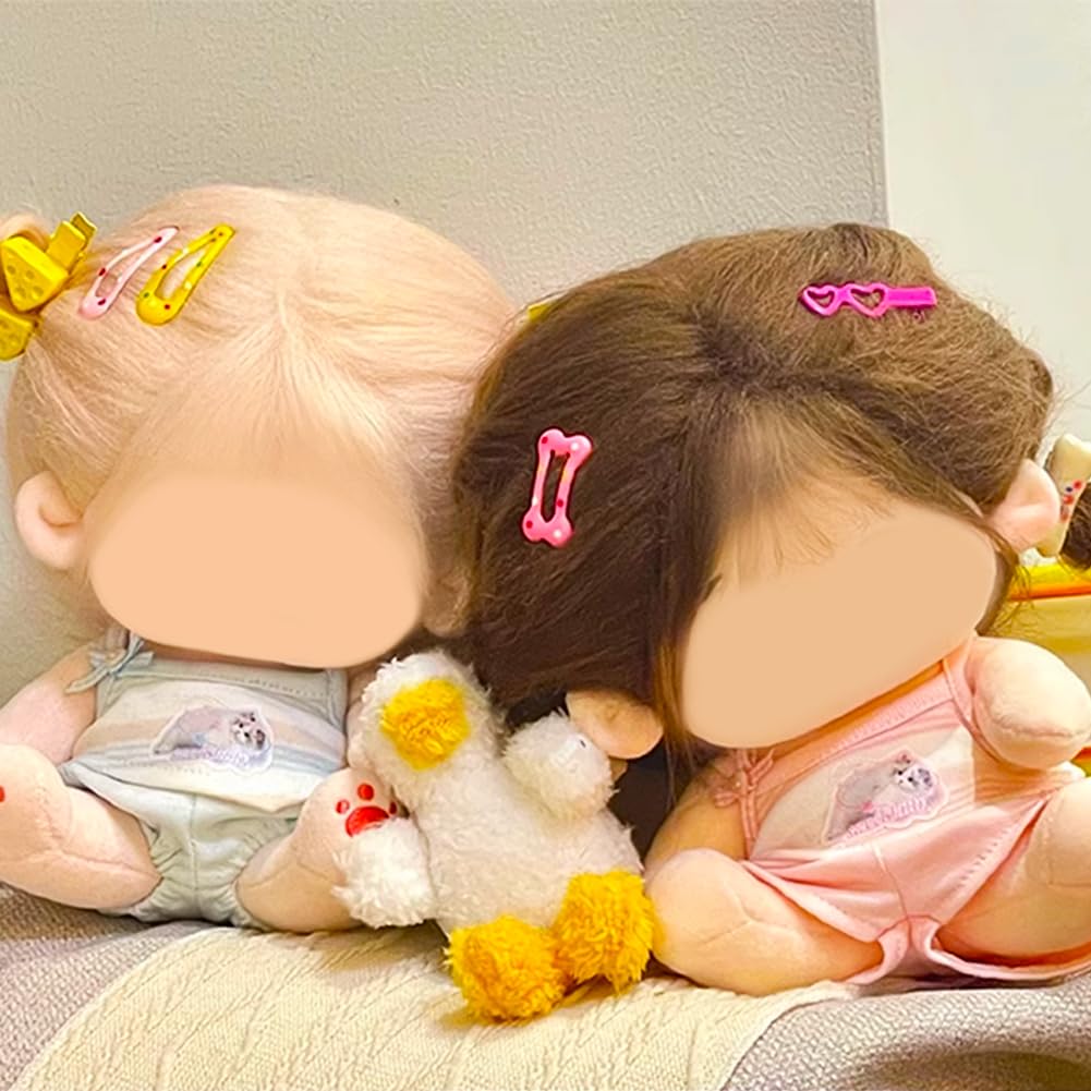 YUYAKESHI 20cm Cotton Doll Clothes, Cat Ornament, Doll Clothes, Kimono, Camisole, Vest, Cute Plush Clothes, 2-Piece Set (Pink)
