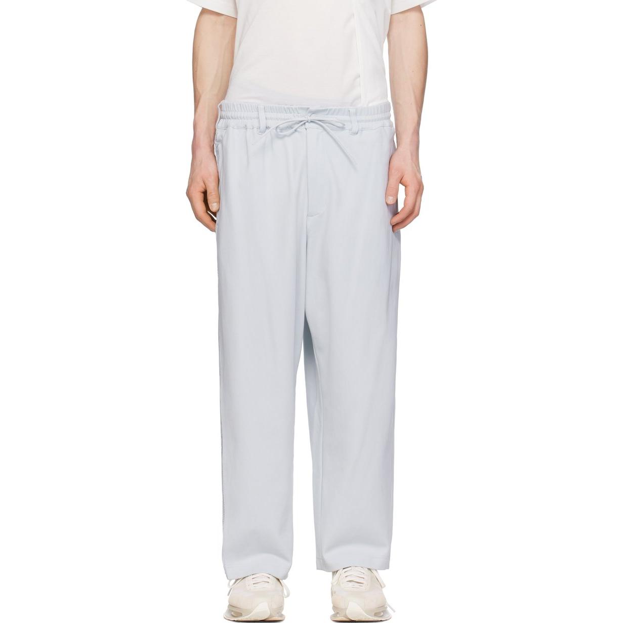 

Y-3 Logo Stripe Drawstring Knit Joggers Men Joggers Transparent-Gray JL8310 XL