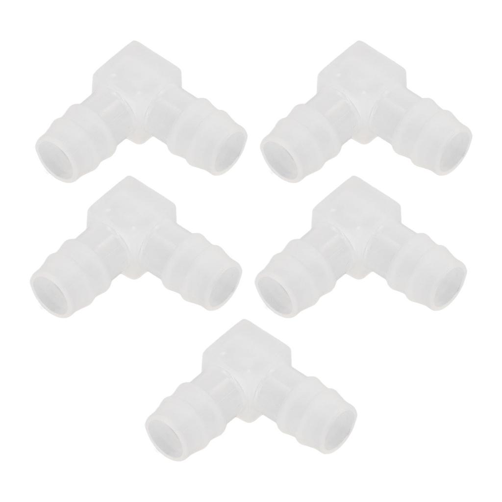 10Pcs Plastic Hose Joint 90 Degrees Elbow Bend PP Non Toxic Odorless L Pipe Connector for Aquarium Laboratory 16mm