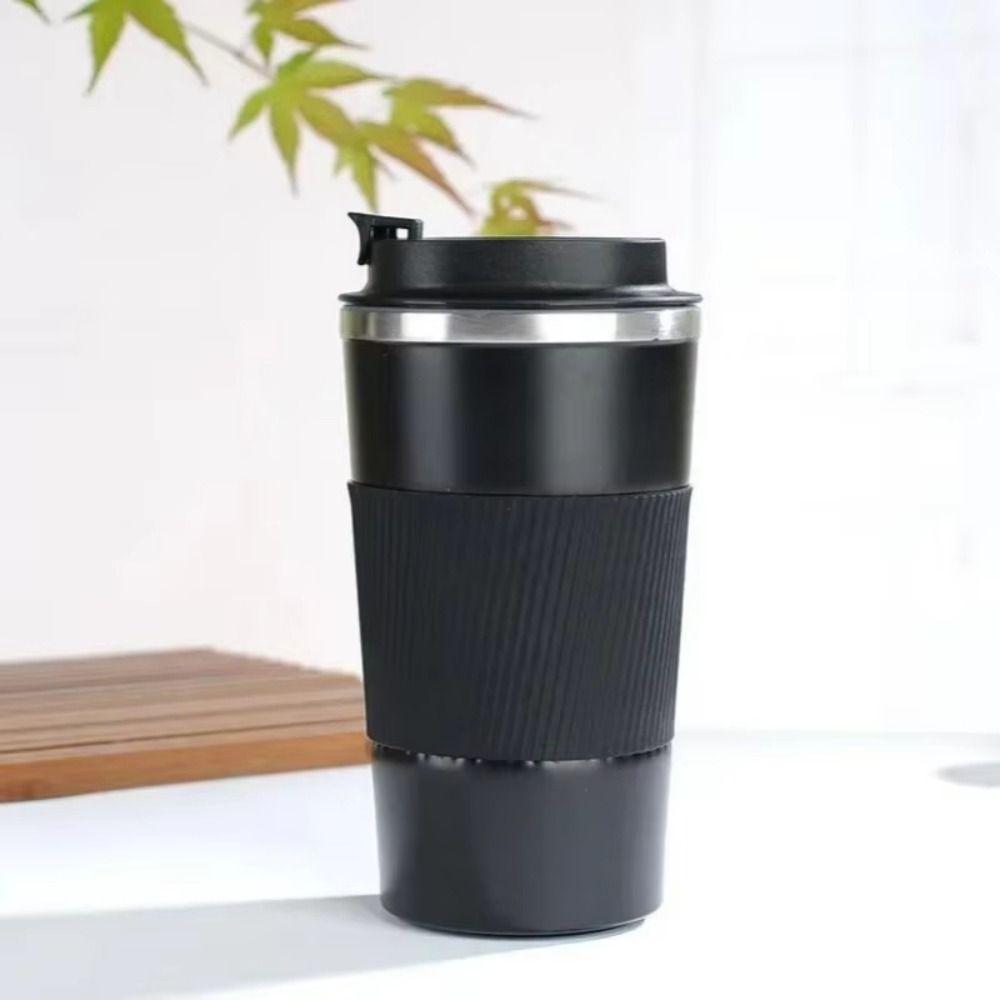 Doppelschichtige Kaffee-Thermoskanne 380ml/510ml Isolierbecher Wiederverwendbarer Reise-Thermobecher Outdoor