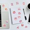 60Pcs Piggy Stickers Waterproof Luggage Lovely Pink Vinyl Pig Decals Pvc Art Removable Motorcycle Skateboard Laptop
