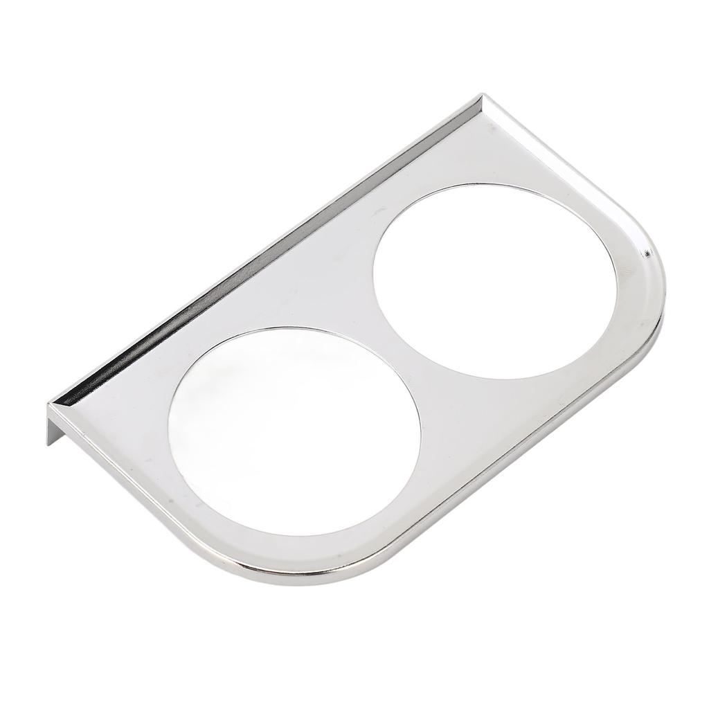 2 Hole Gauge Panel Gauge 2?116 Inch 52MM Universal Metal Car Meter Mount Instrument Panel Silver