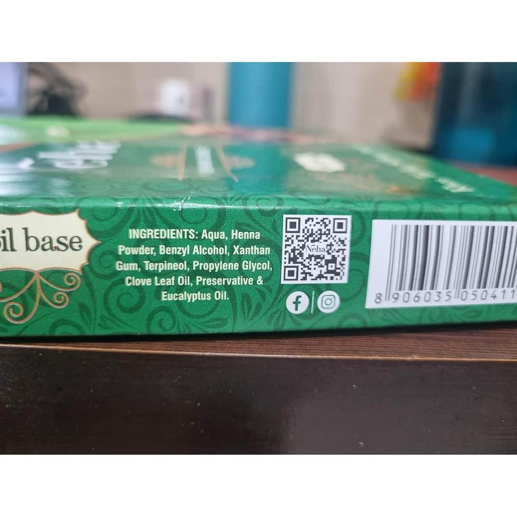 Neha Herbals Mehandi-Kegel für Hände und Füße Körperkunst mit natürlicher Hennafarbe und einfacher Anwendung 25g X 12 Kegel