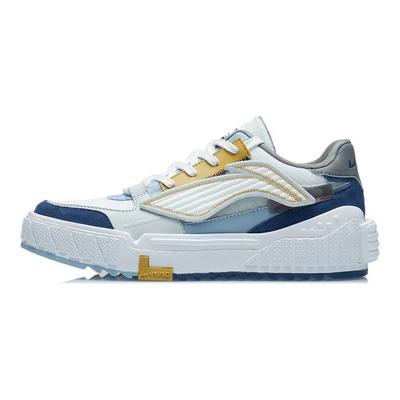 Attack Ace Fabric Synthetic Leather Non-Slip Wear-Resistant Lightweight Low-Top Skate Shoes Men Sneakers Sea-Salt-Blue AGCR309-4