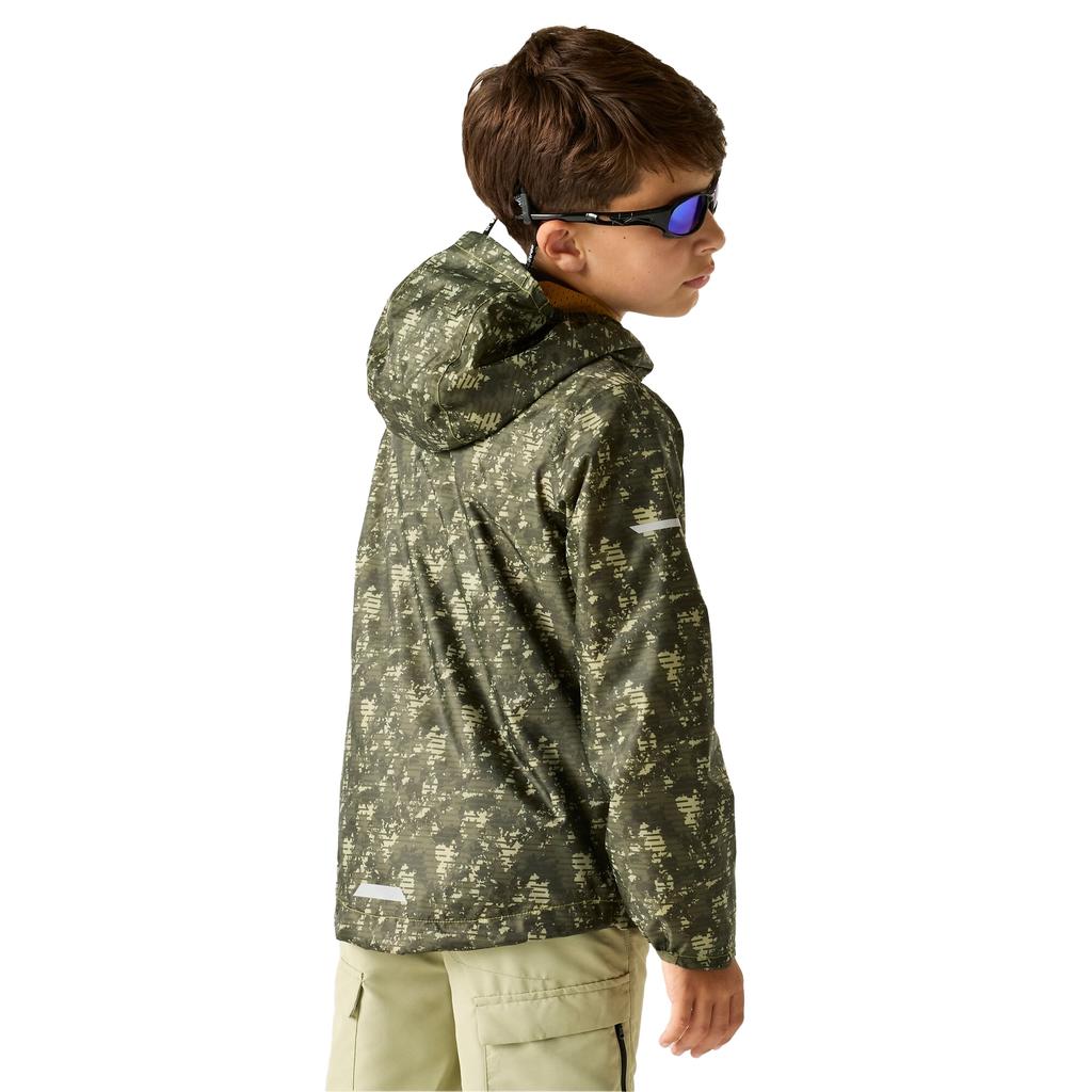 Regatta Childrens/Kids Lever II Line Camo Waterproof Jacket