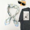 Summer imitation silk satin silk scarf magnetic suction silk scarf lazy silk scarf long necklace decorative thin scarf
