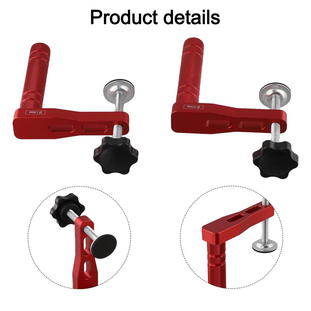 2Pcs 19/20mm Hole Hold Down Clamp Desktop Fixed Clip For Woodworking Benchtop Workshop Tools Accessories