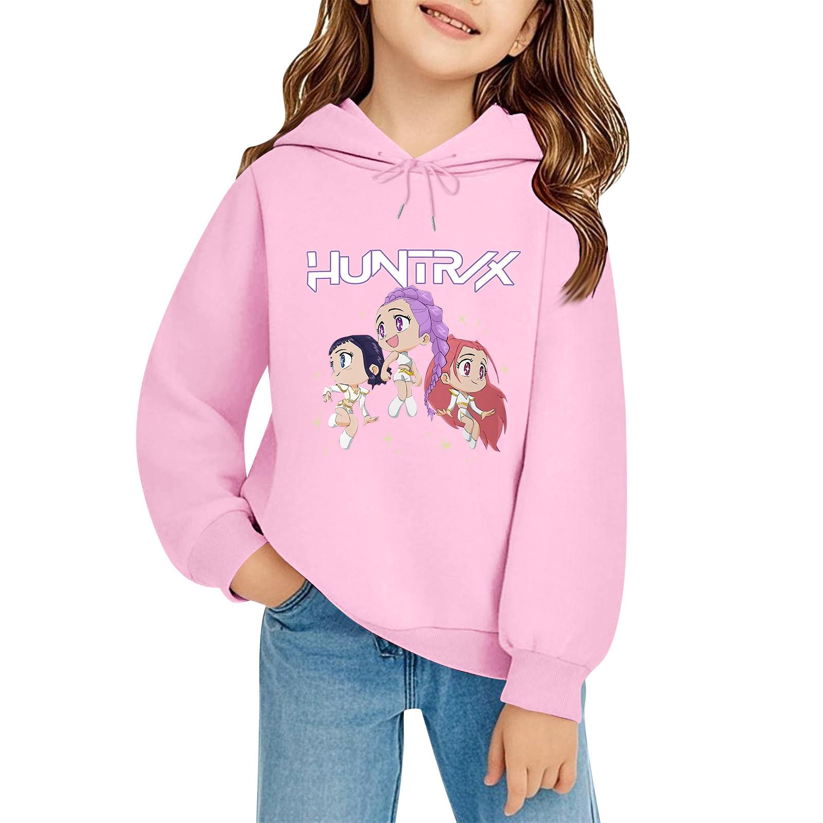 

Детский пуловер с длинным рукавом, свободного кроя, с принтом букв, капюшоном на шнурке 150 розовый