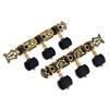 Alice AO 020HV3P 1Pair(Left + Right) Classical Guitar Tuning Key Gold  Black Plated Peg Tuner Machine Head(long) String