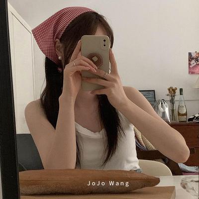Foulard da Testa a Pois Stile Coreano da Donna: Chic Copricostume Estivo Retro Francese