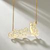 Atoztide Fashion Custom Name Stainless Steel Necklaces Personalized Jewelry Chain Crown Heart Butterfly Necklace for Women Gifts