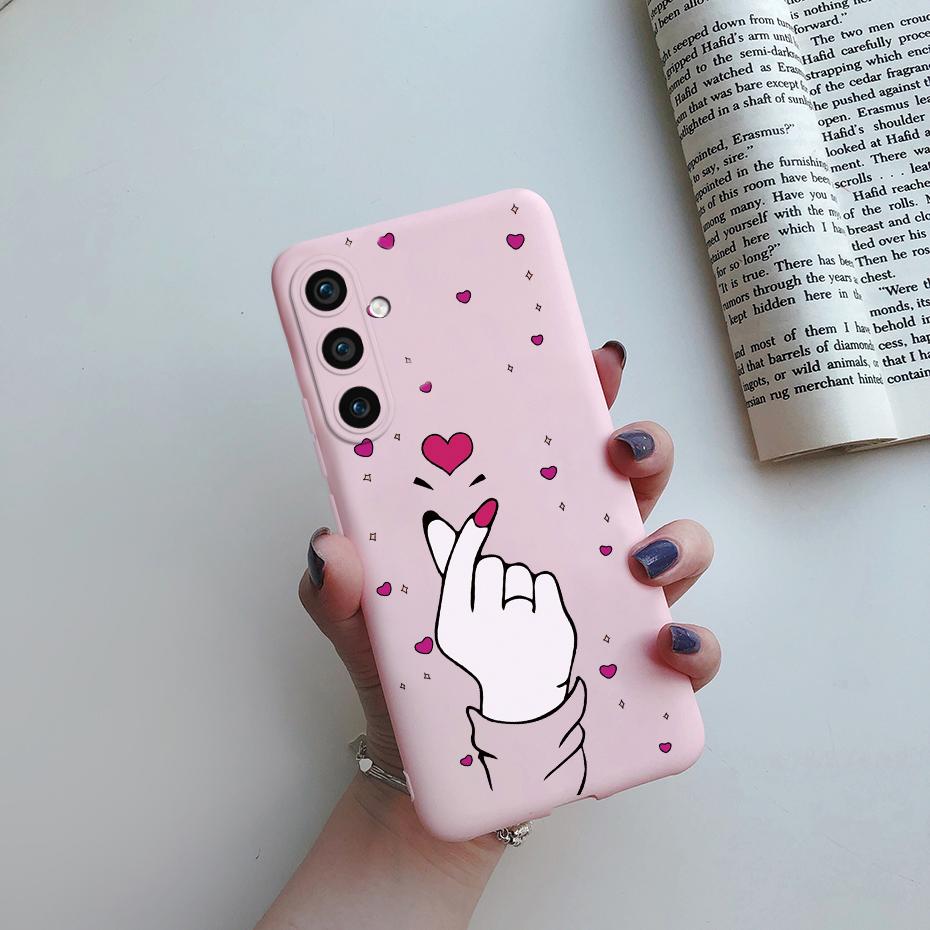 For Samsung Galaxy S23 FE 5G Matte Phone Case Cute Cat Cartoon Soft Silicone Back Cover For Samsung S23 FE S23FE S 23 FE 5G Case