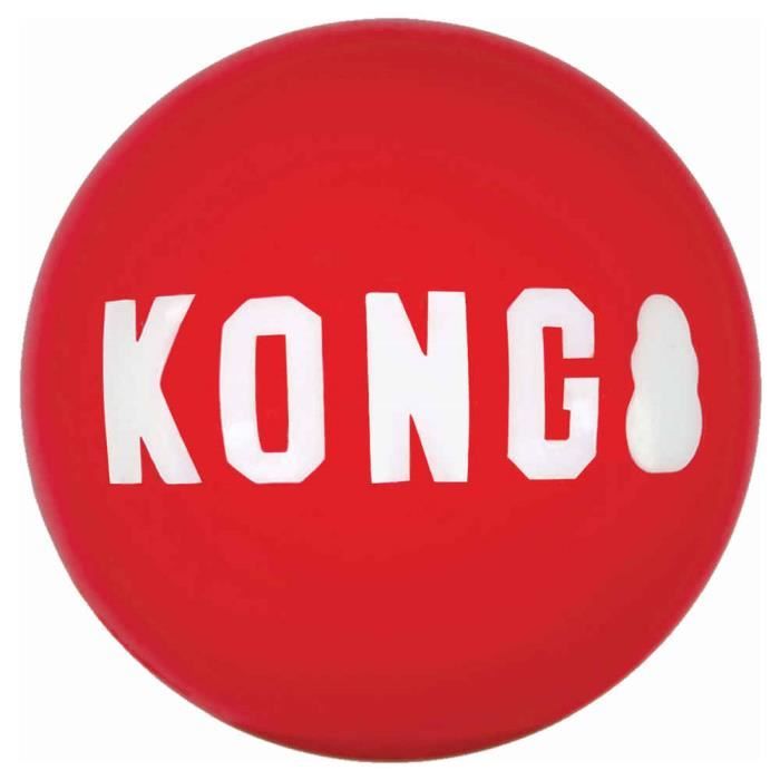 Jouet Pour Chien - Kong - 2 Balles Signature - Rouge - Caoutchouc - Moyen