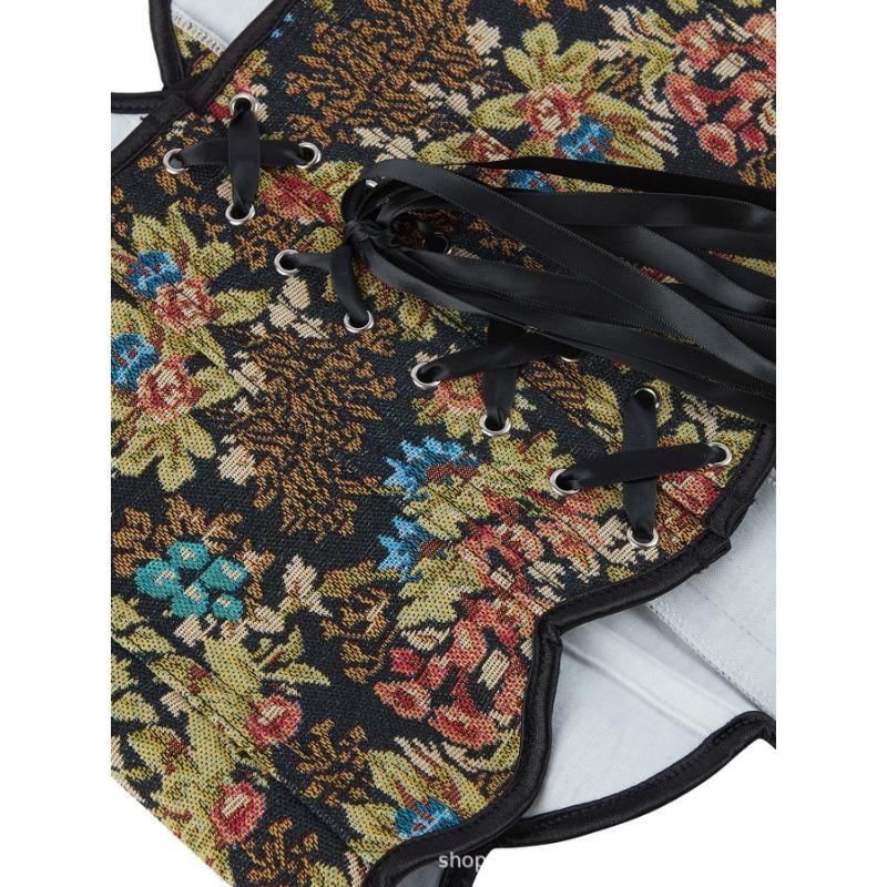 Women S Khaki Back Lace Up Deep V Neck Heart Shaped Corset Bustier
