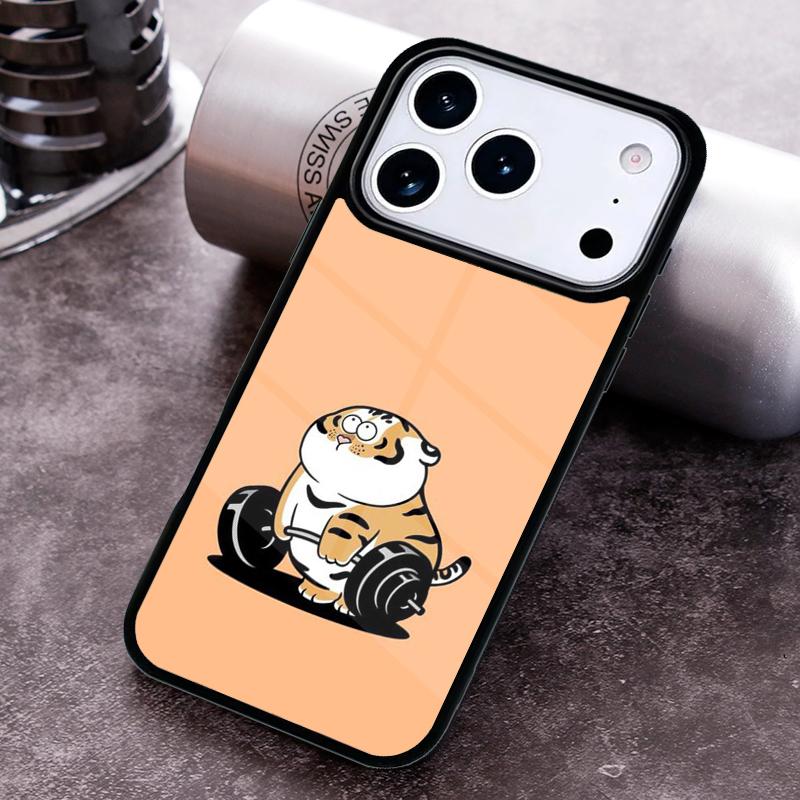 

Cartoon Fat Tiger Phone Case For iPhone 17 16 15 14 13 12 11 Pro Max Plus 17Air Soft Silicone Cover iPhone 15 Pro
