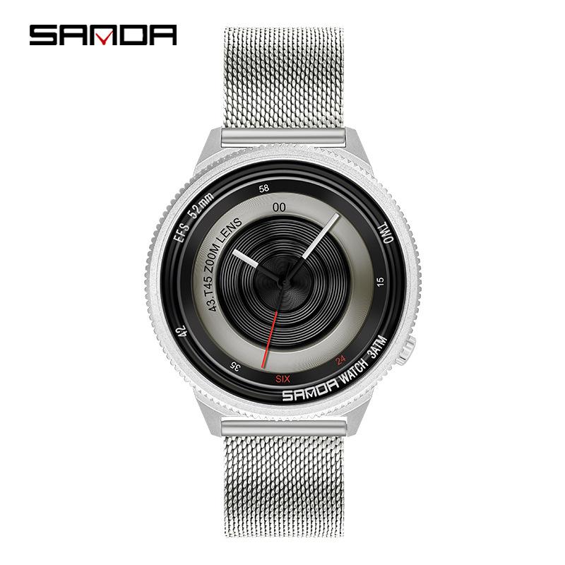 

SANDA Новые мужские часы Фотограф Временные серии Модные тенденции Мужские кварцевые часы Классные часы белый