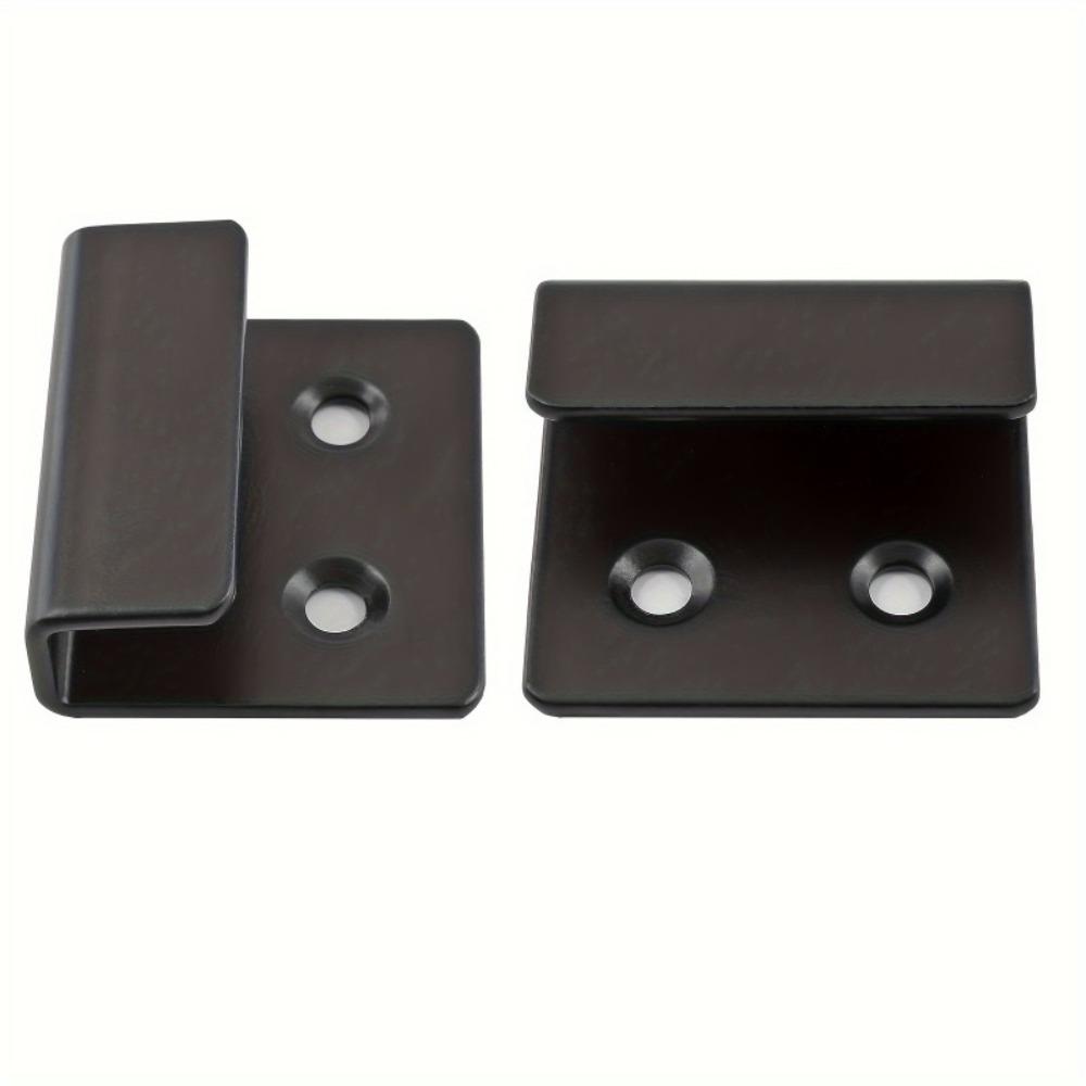 6PCS Black Stainless Steel Tile Display Hook, Wall Mounted Shelf Bracket for Mirror Photo Frame