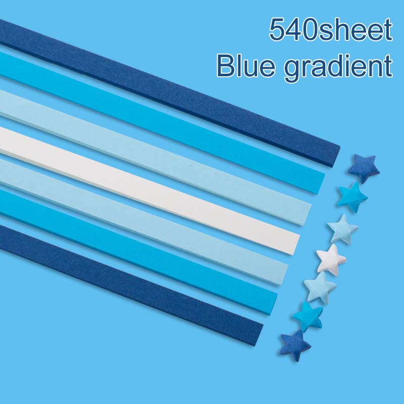 540 Sheets Double Sided Star Folding Strips Rainbow Gradient Origami Paper for Party Favors Festival Gathering Gifts TMZ