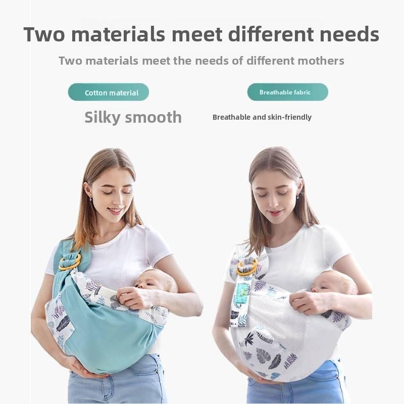 Baby Wrap Carrier With Adjustable Single Shoulder Strap For Infant And Toddler Use