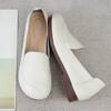 Women Shoes Genuine Leather Flat Slip-On Loafers Non-slip Shoes Soft Breathable Flats Women Outdoor Summer Shoes