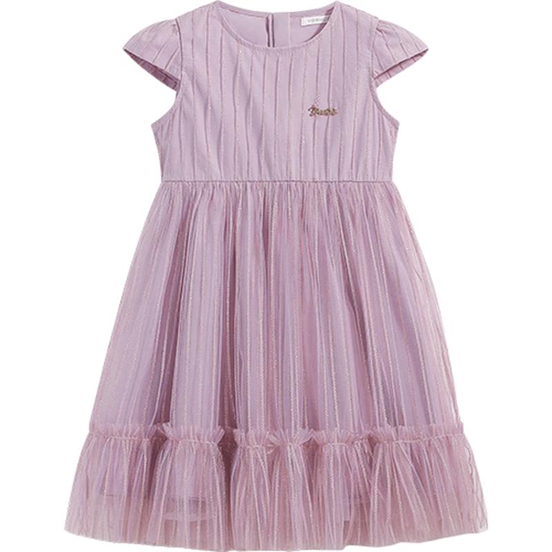 YEEHOO Girls  Mesh Short Sleeve Princess Dress 165