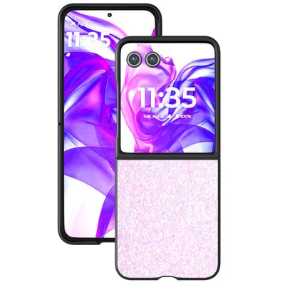 Etui Glitter PU Pokryte PC na Telefon Motorola Razr 50 Ultra 5G