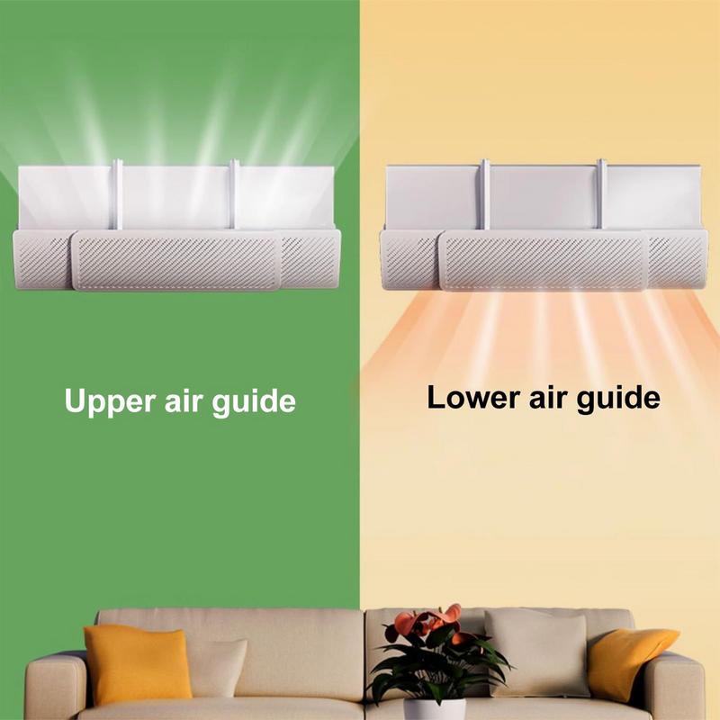 Air Conditioner Deflector Adjustable Air Vent Deflector Conditioner Baffle for Car Windshield Family Ceiling Home Bedroom