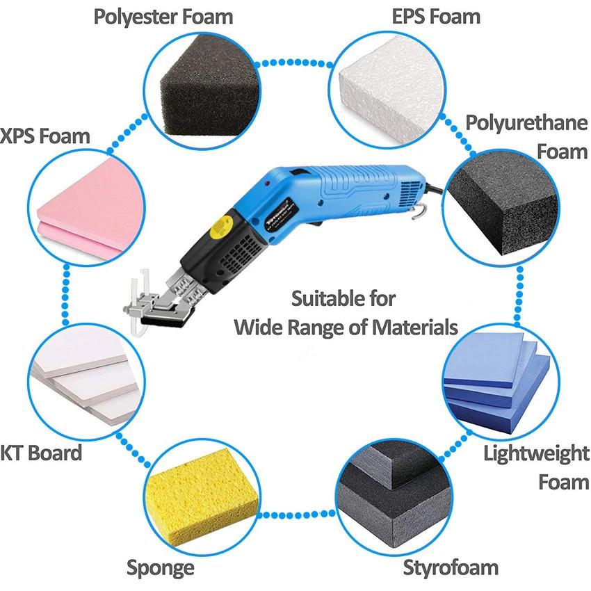 Electric Air Cool Hot Knife Foam Cutter Tool Machine Portable Slotting Groove Styrofoam Polystyrene Fabric Rope Cutter