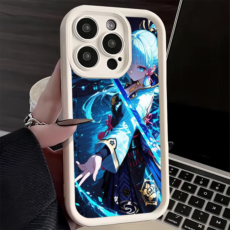 Phone Case for iPhone 17 Air 16E 15 16 Pro Max Genshin Impact Kamisato Ayaka Cover 14 Plus 13 12 Mini Soft Shell Silicone Fundas