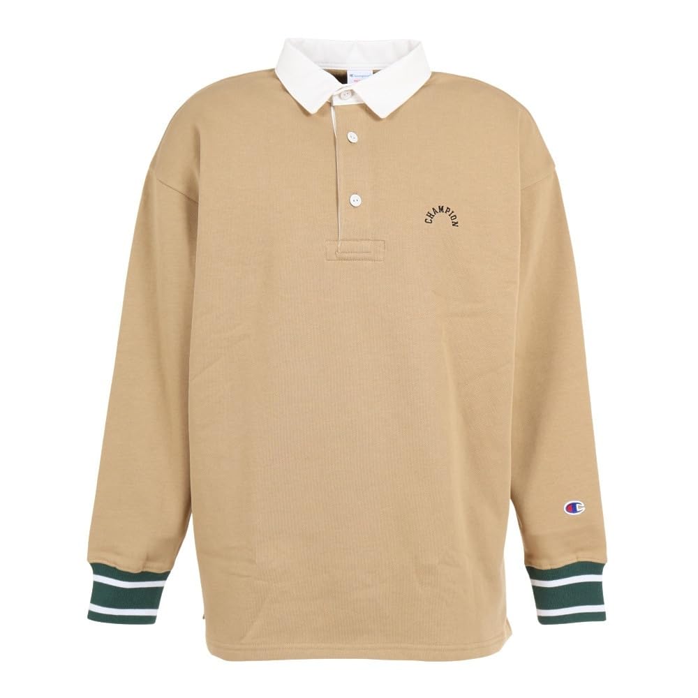 

Champion Повседневный Свитшот с длинным рукавом США В рубчик Вышитый Регби Мужской, 100% хлопок, Вязаный, Свитшот, C3-Y002-780-L бежевый