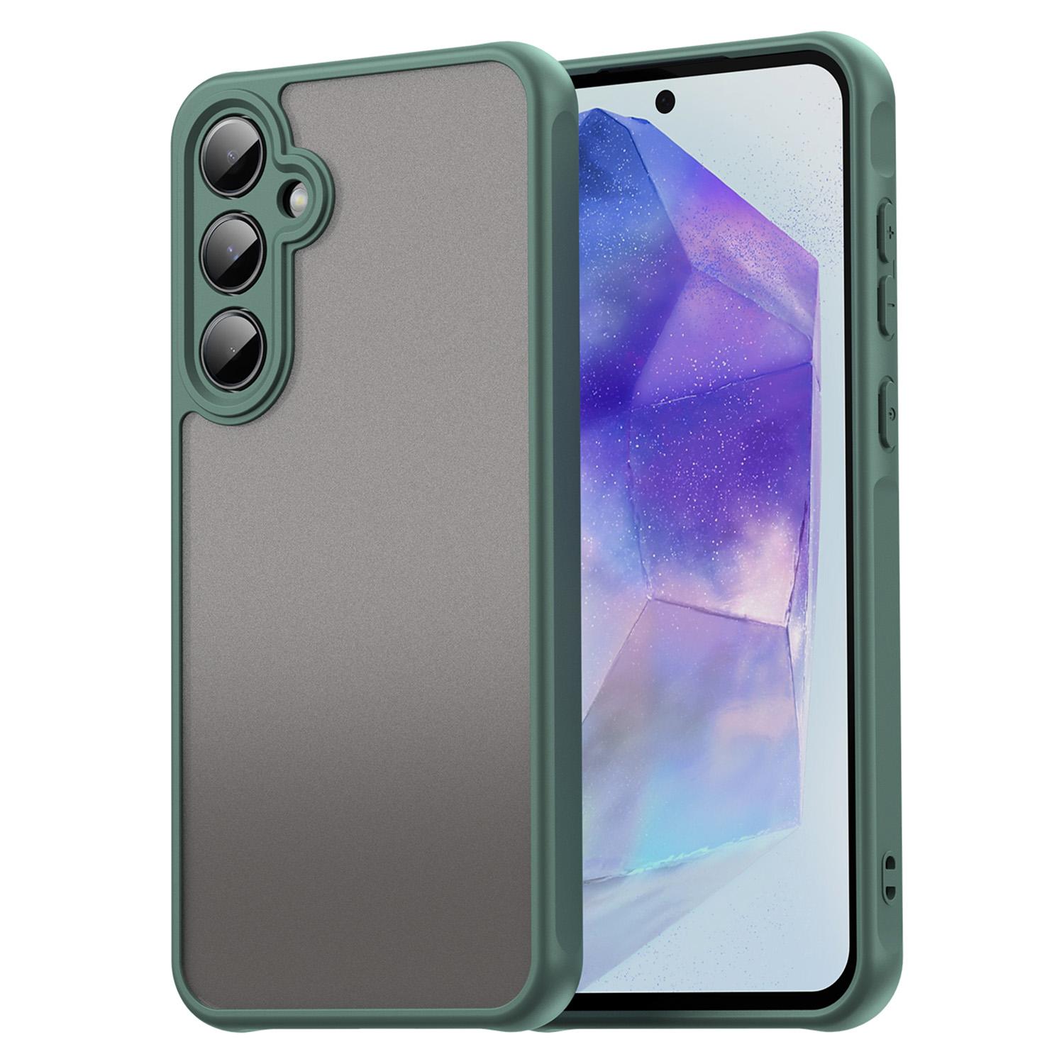 

For Samsung Galaxy A55 5G Phone Case Drop Proof Airbags Frosted Translucent PC + TPU Back Cover C