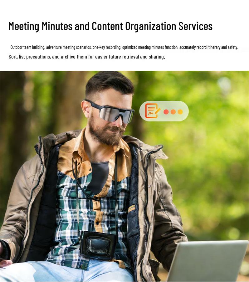 Crosser Q01 Smart Glasses: 8MP Camera, Video Recording, 6-Axis Gyro Stabilization, Ideal for Outdoor Sports & Cycling.