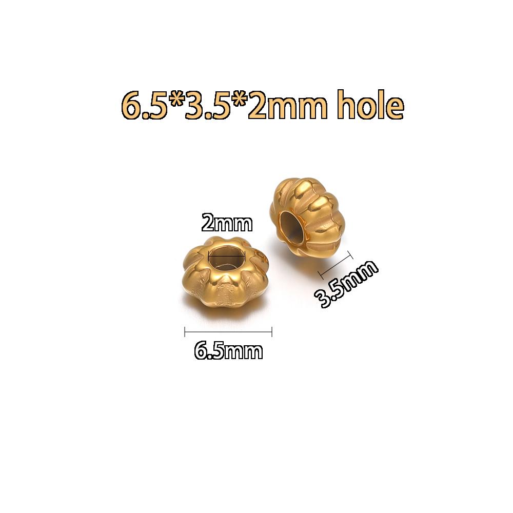 20Pcs Stainless Steel Flower Bead Loose Spacer Tube 8mm Beads for DIY Jewelry Making Bracelet Making Necklace Wholesale Findings