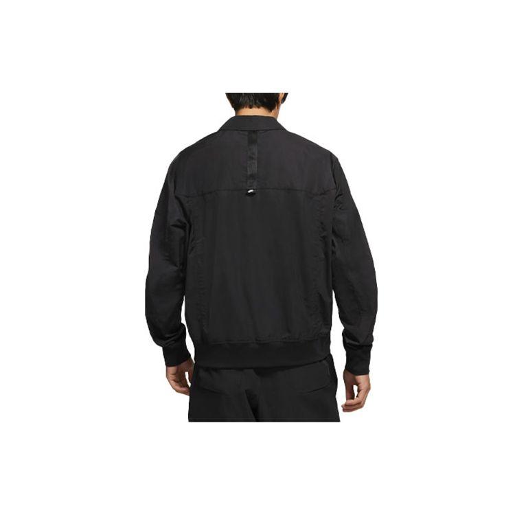 Nike Sportswear Woven Collar Solid Jacket Men Outerwear Black CZ9895-010