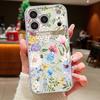 Mädchen Blumenmuster Hülle Für iPhone 17 Pro Max Funda iPhone 16 15 14 13 Pro Max Magnetisch Für Magsafe Hybrid Schlank Mattes Cover