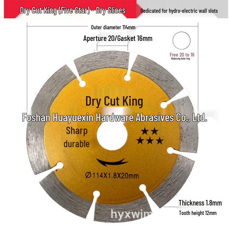 6-Inch Diamond Cutting Blade for Marble, Concrete & Stone - 156mm Wall Grooving Reinforced Sharpness