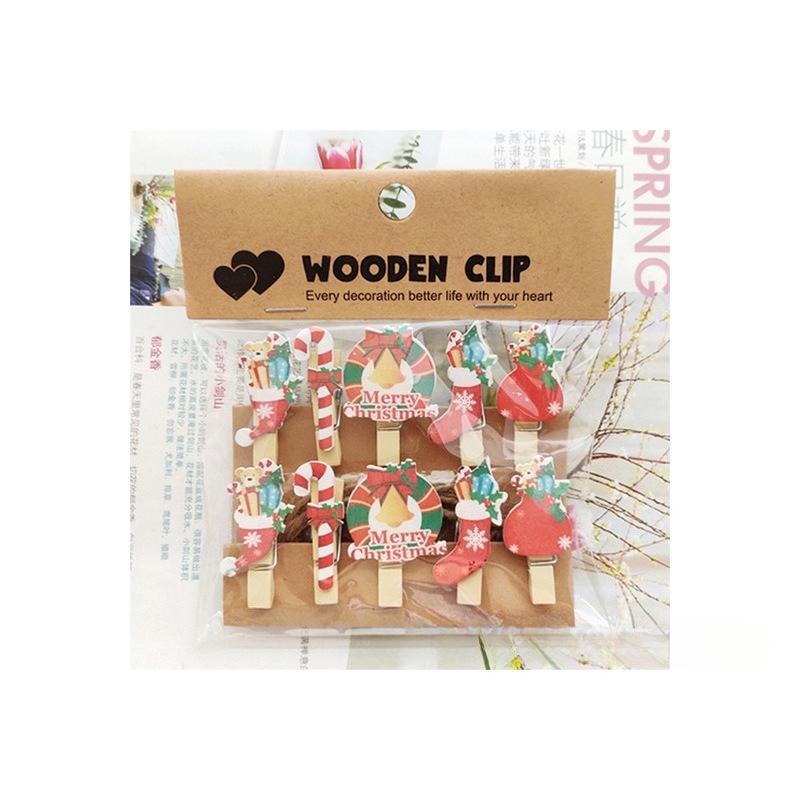 Cartoon Christmas Candy Hanging Photos Tea Sealed Home Flower Shop Card Small Clip