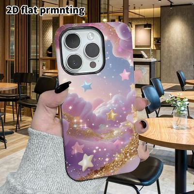 Phone Case: 2D Flat Design Suitable for iPhone 18, 17, 16, 15, 14, 13 Pro Film Protective Case, Couple Style, Starry Dream, Christmas and Halloween Gi