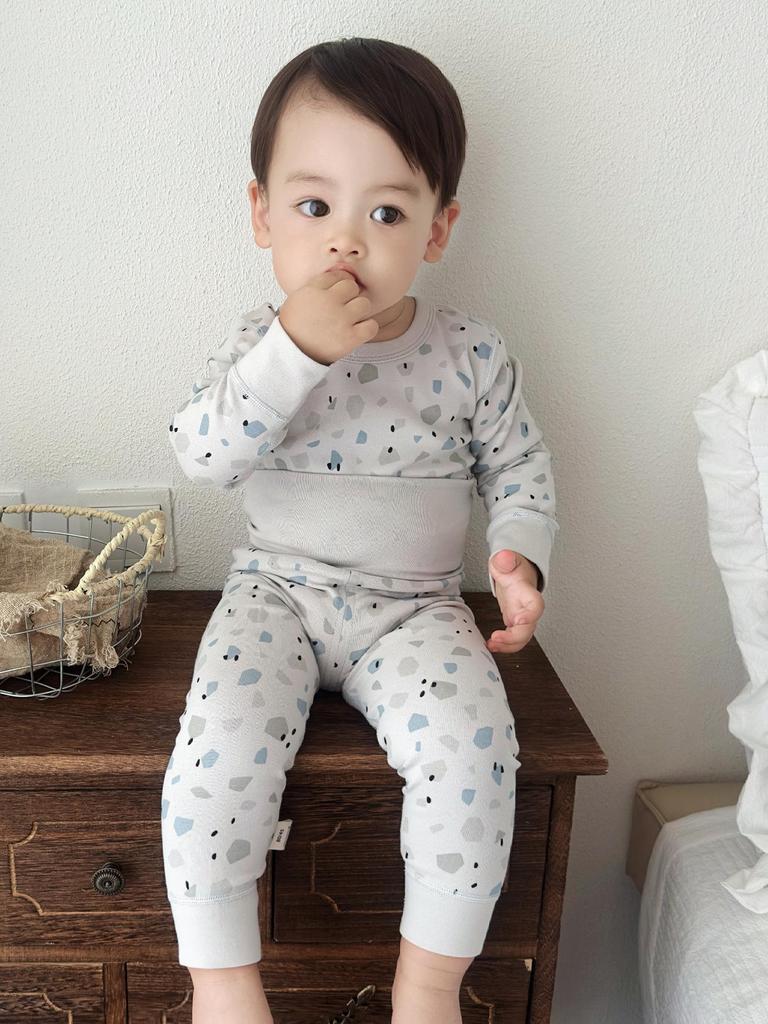 2025 Pure Cotton Kids' Autumn Warm Set: Class A Top & Trousers for Boys and Girls